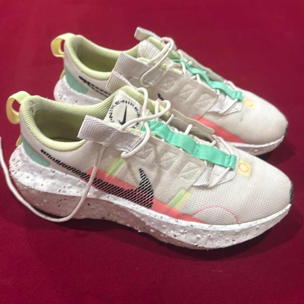 NIKE White Crater Impact Sneakers